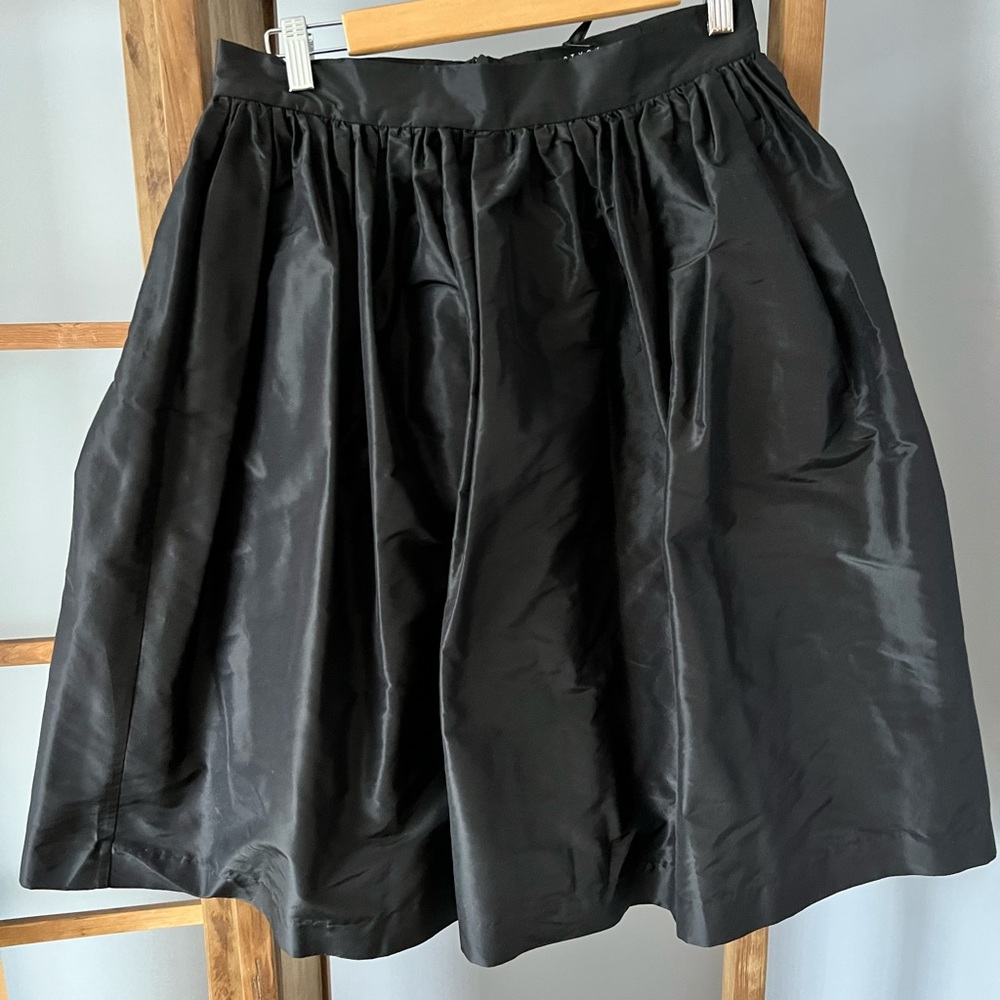 Black silk party skirt size L